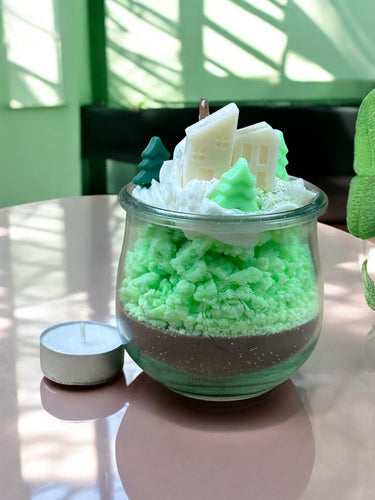 Handgegossene Duftkerze Grüne Idylle im Glas