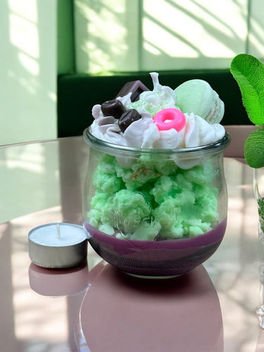 Handgegossene vegane Duftkerze im Glas