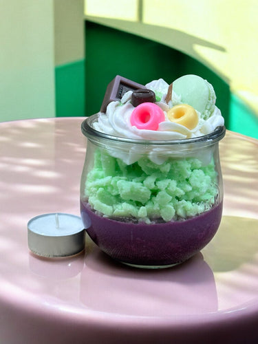 Handgegossene vegane Duftkerze aus Sojawachs