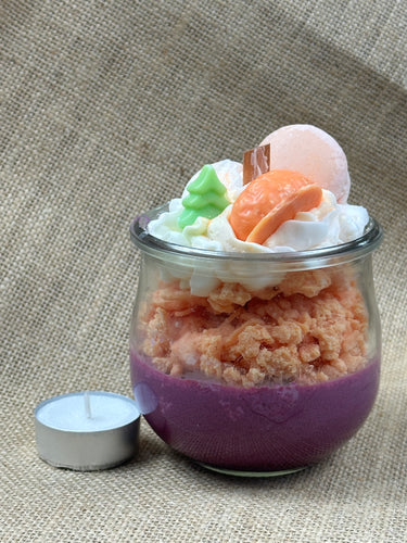 🍊 Winter Delight Duftkerze im Glas mit Macaron & Mandarine | Modekerzen
