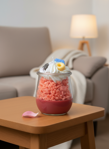 Bliss Duftkerze – Handgegossene Dessertkerze im Glas aus Sojawachs