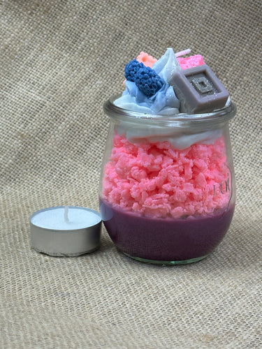🫐 Berry Sorbet Duftkerze – Mittelgroß im Dessertglas | Modekerzen