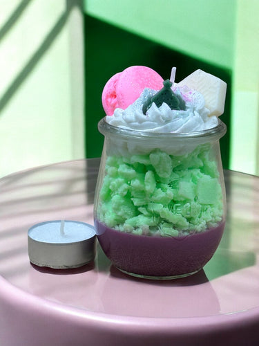 Candy Macaron Duftkerze handgegossen im Glas