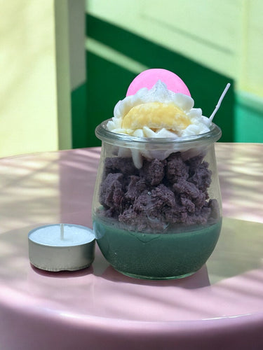 Sojawachs-Duftkerze im Dessert-Design gemütliche Atmosphäre