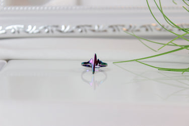 Titan Ring mit EKG Motiv