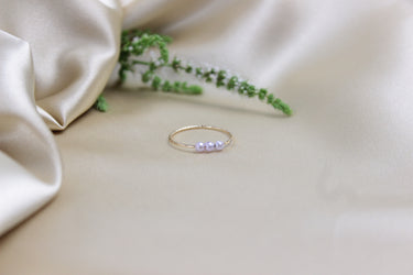ring mir drei perl stein