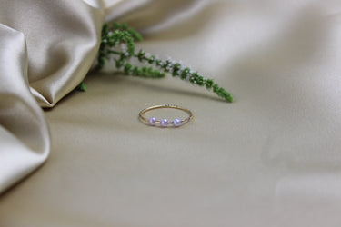 ring mir drei perl stein