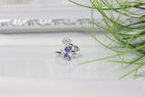 wunderschöne ring mit schmetterling und bluemen motiov, kinderschmuck