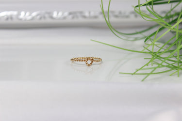 Ring mit bogen-herz, kinderschmuck
