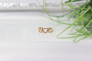 ring mit schön herz motiv