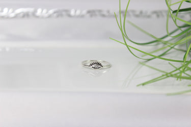 silber ring mit auge motiv, kinderschmcuk