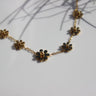 Vintage Daisy Halskette in  Gold für Damen - Stilvolles Titanstahl Schmuckstück