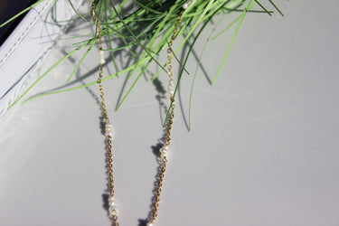 Rund blumige Titan-Stahl 14K Goldkette für Damen