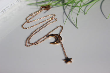 Klassischer Stil Stern Mond Titan Stahl Choker - 1 Stück Halskette für Damen
