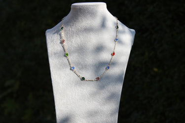 Modische geometrische Legierung mit Strass für Damen - Unisex Halskette