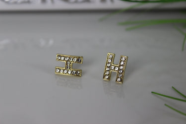 Hervorragender Damen-Ohrschmuck, mit Steinen verziert, in H-Form