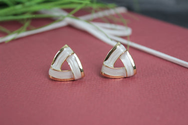 Moderne & Einfache Stil Blumen-Bogen-Knoten Ohrstecker für Damen