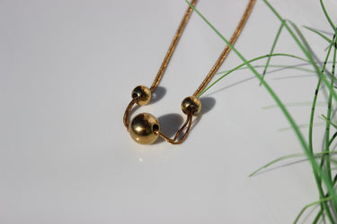 Edler Casual-Kugelkette für Damen, aus 18k vergoldetem Titanstahl